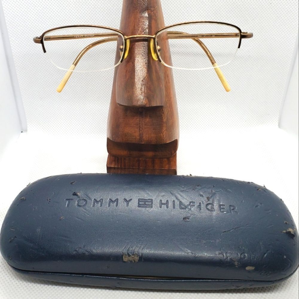 Tommy Hilfiger Brown & Cream Prescription Glasses Frames & Case